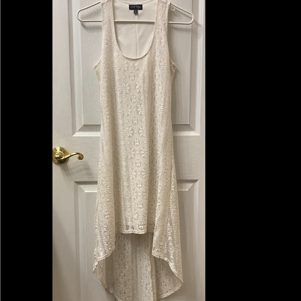 Love Reign Cream High Low Lace Dress